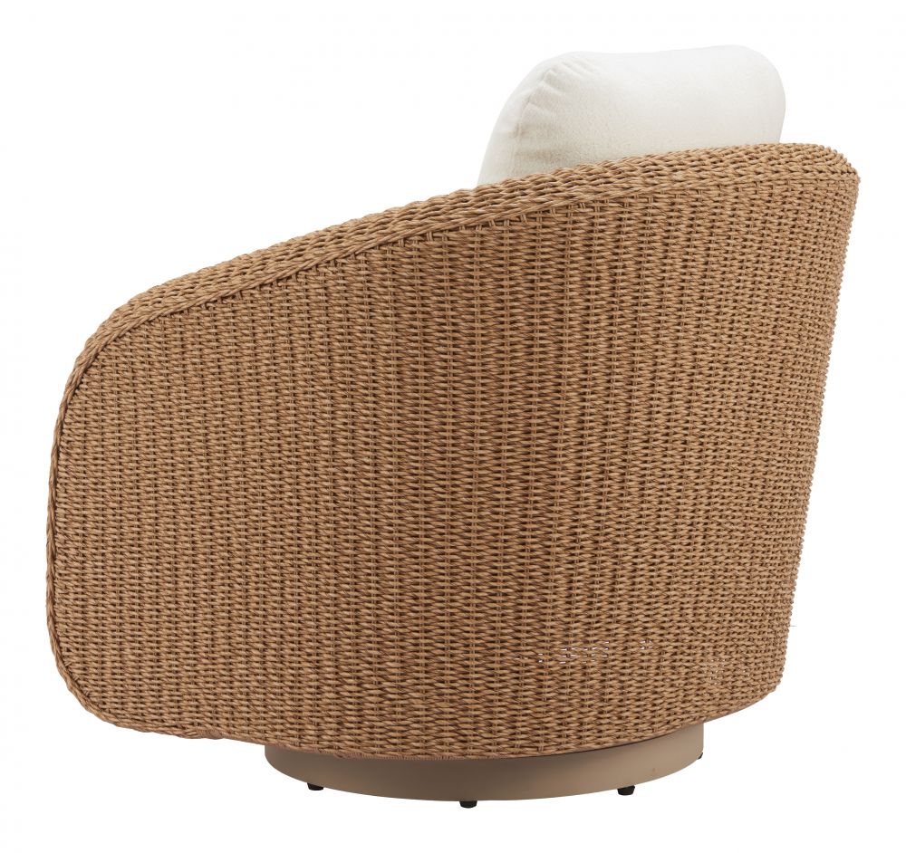 Solara Olefin Fabric Swivel Outdoor Accent Chair