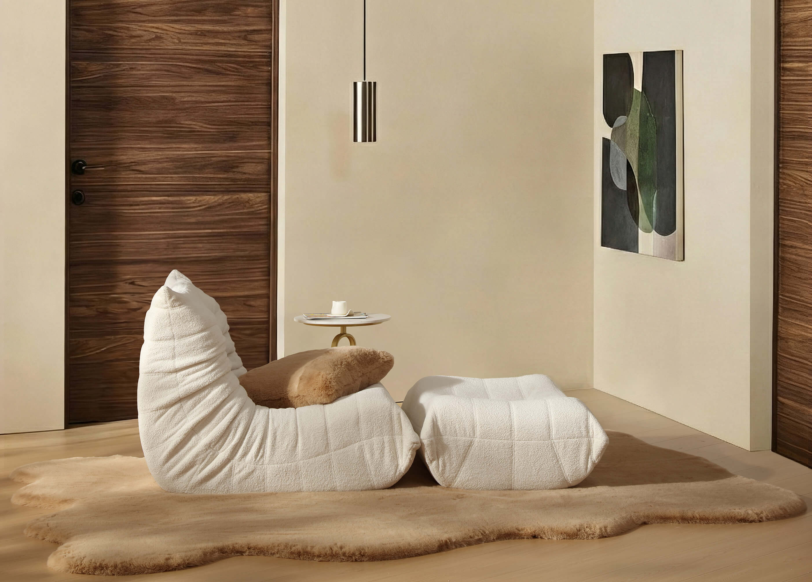 Faux Fur Throw Pillow