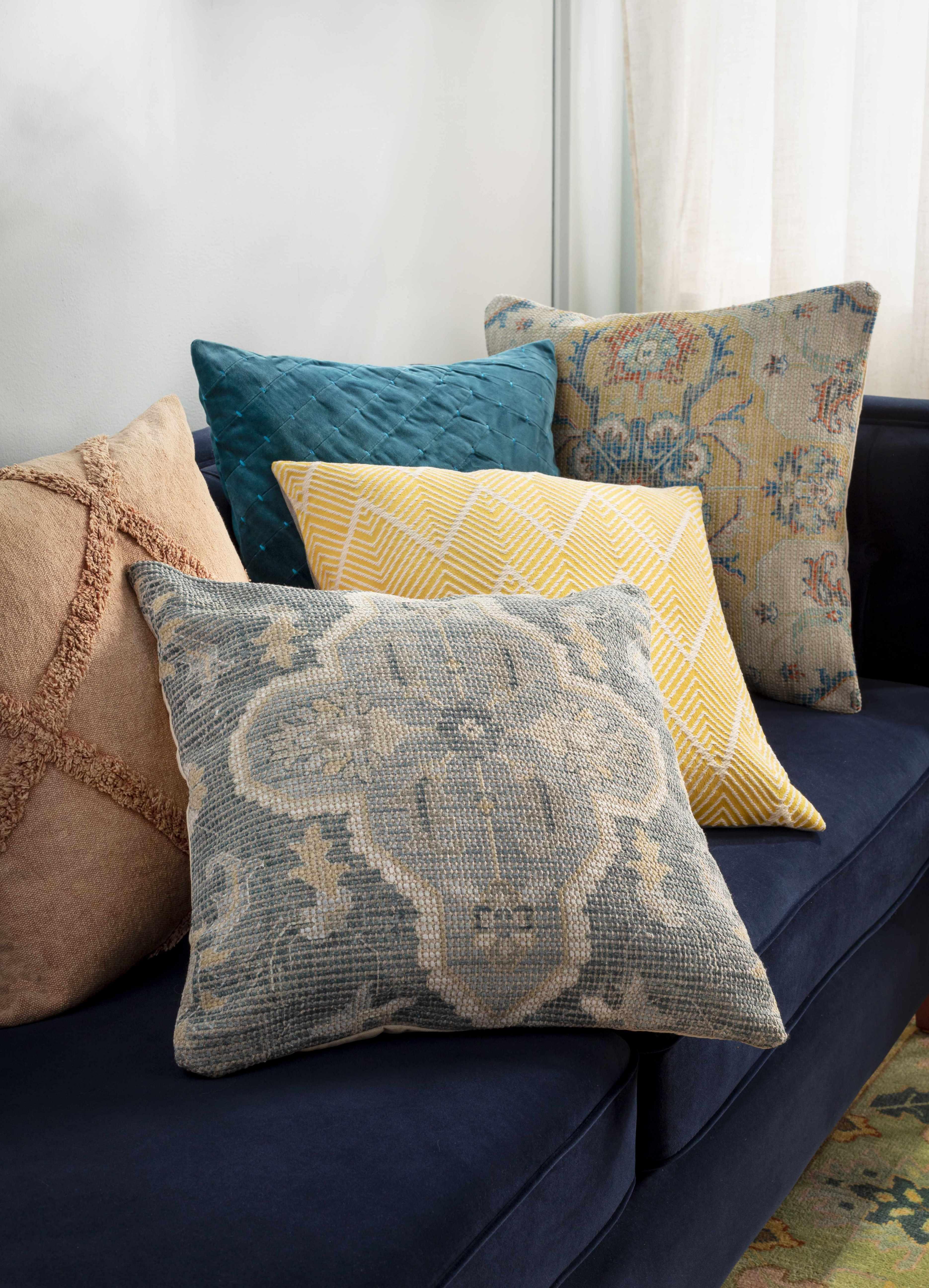 Eleroy Teal Square Throw Pillow - PRHOMZ