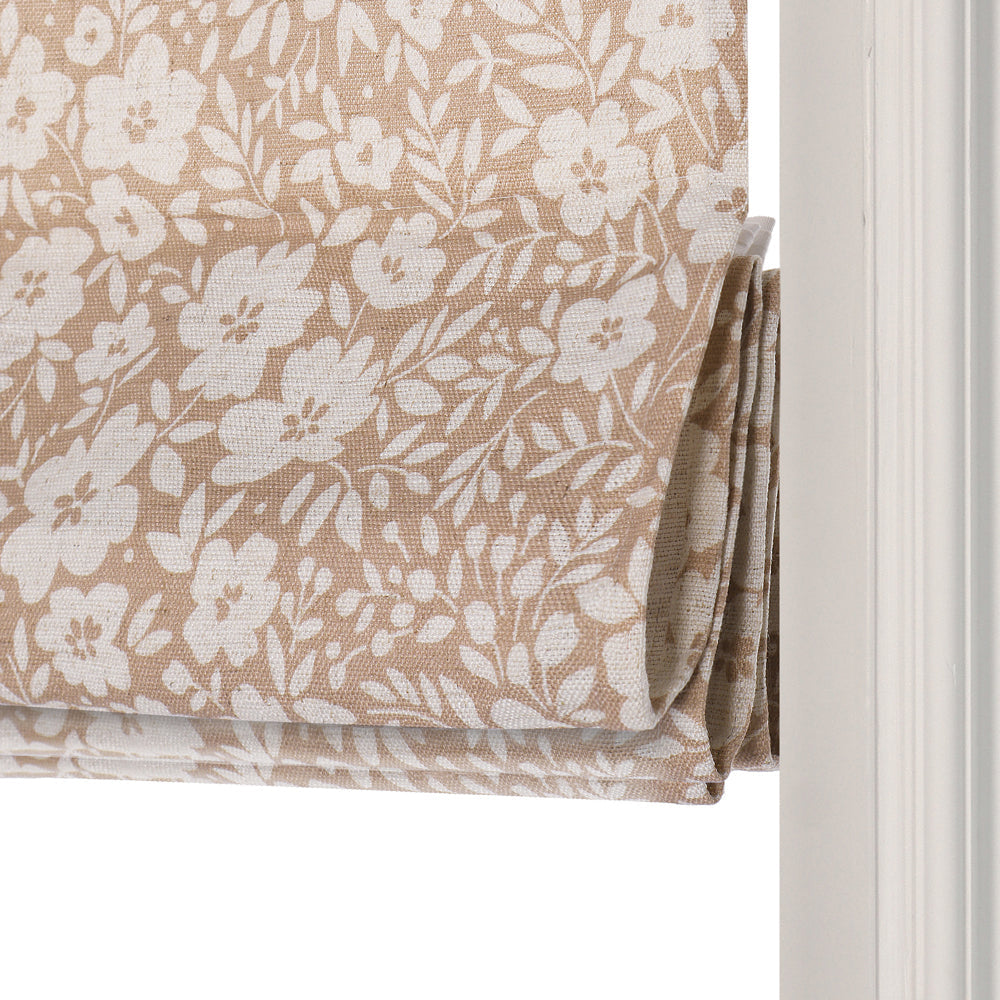 Susie Ditsy Toffee Floral Roman Shades