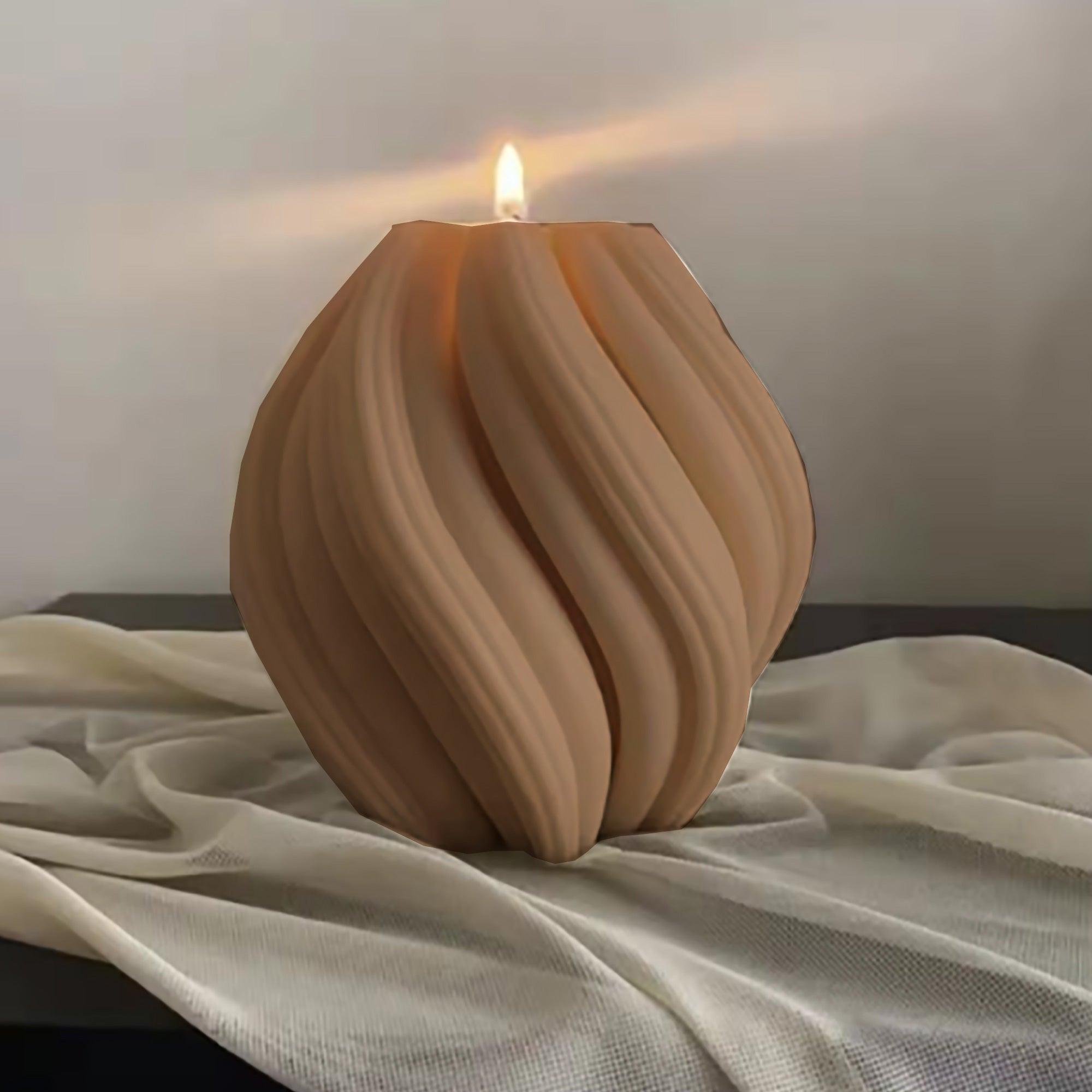 Swirl Candle-Amber-Orange Blossom - PRHOMZ