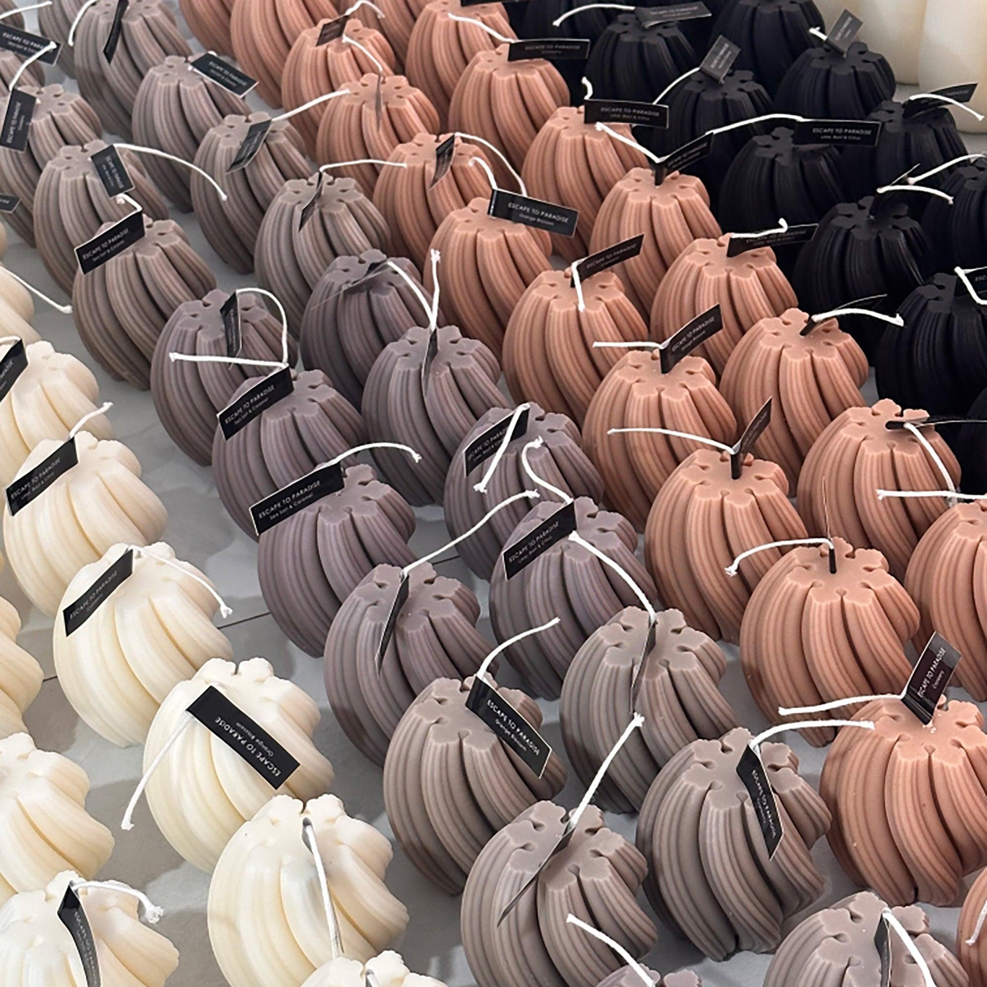 Swirl Candle-Amber-Orange Blossom - PRHOMZ