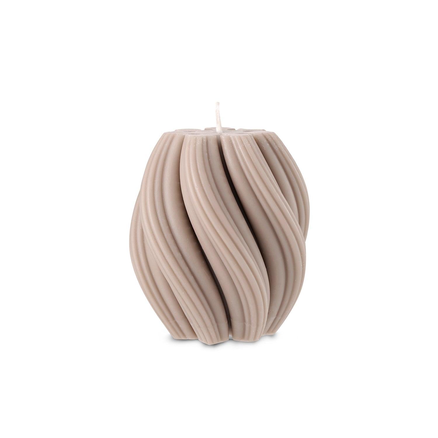 Swirl Candle-Beige-Sea Salt & Caramel - PRHOMZ