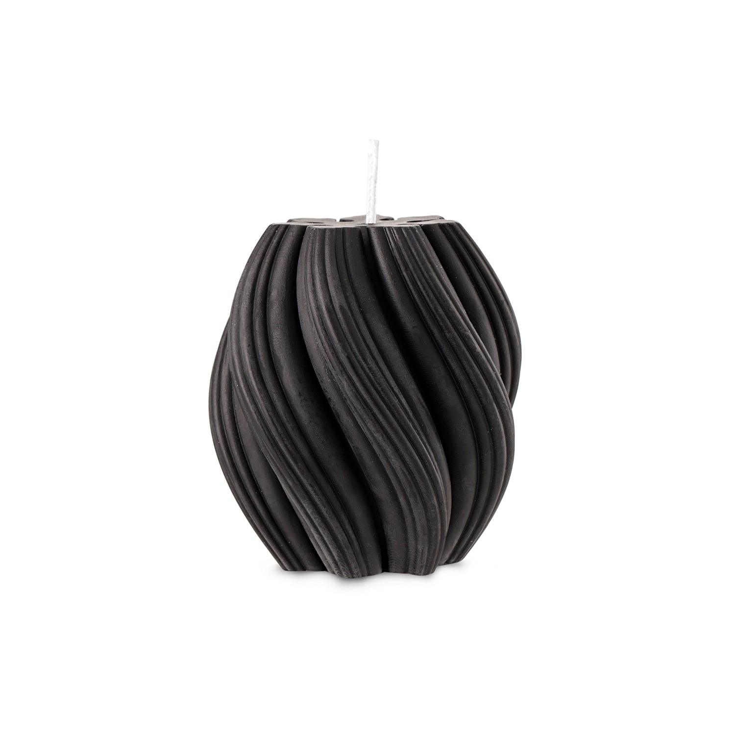 Swirl Candle-Black-Cranberry - PRHOMZ