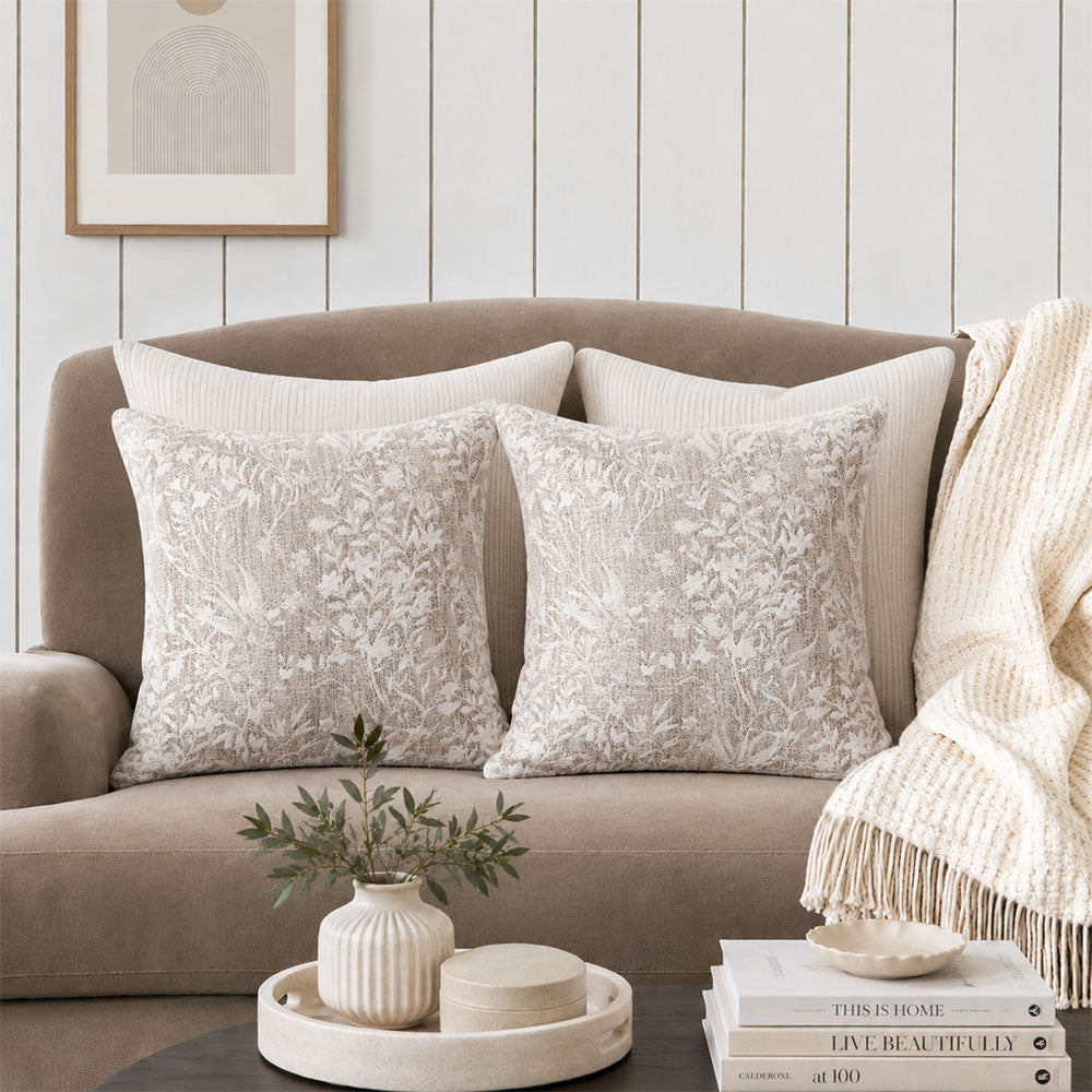 Sylva Foliage Pattern Jacquard Pillow Covers