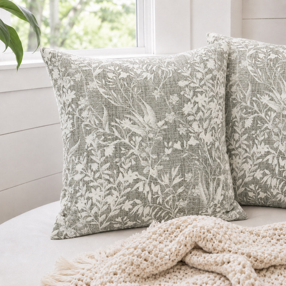 Sylva Foliage Pattern Jacquard Pillow Covers