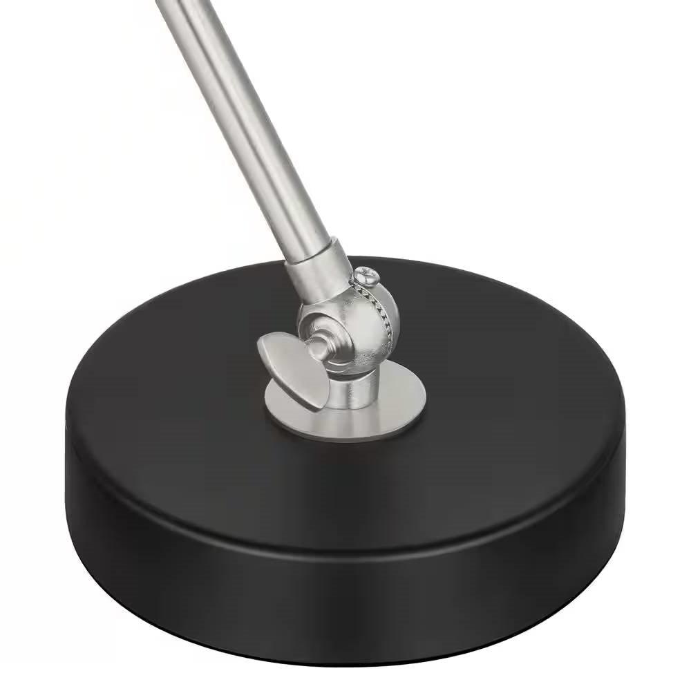 Simple Modern Metal Desk Light Table Lamp with Black Shade and Adjustable Tilt - PRHOMZ