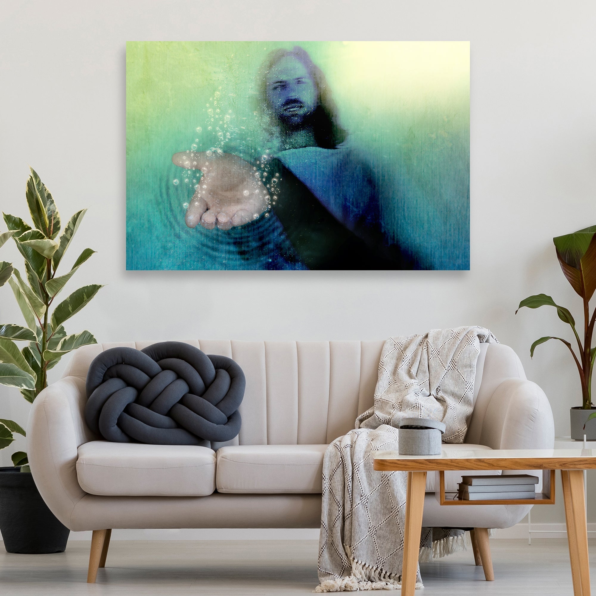 Walk With Jesus In Faith Canvas Wall Art