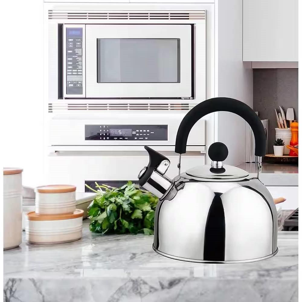 2.5 Quart Stainless Steel Whistling Teapot Kettle with Stay Cool Handle - PRHOMZ