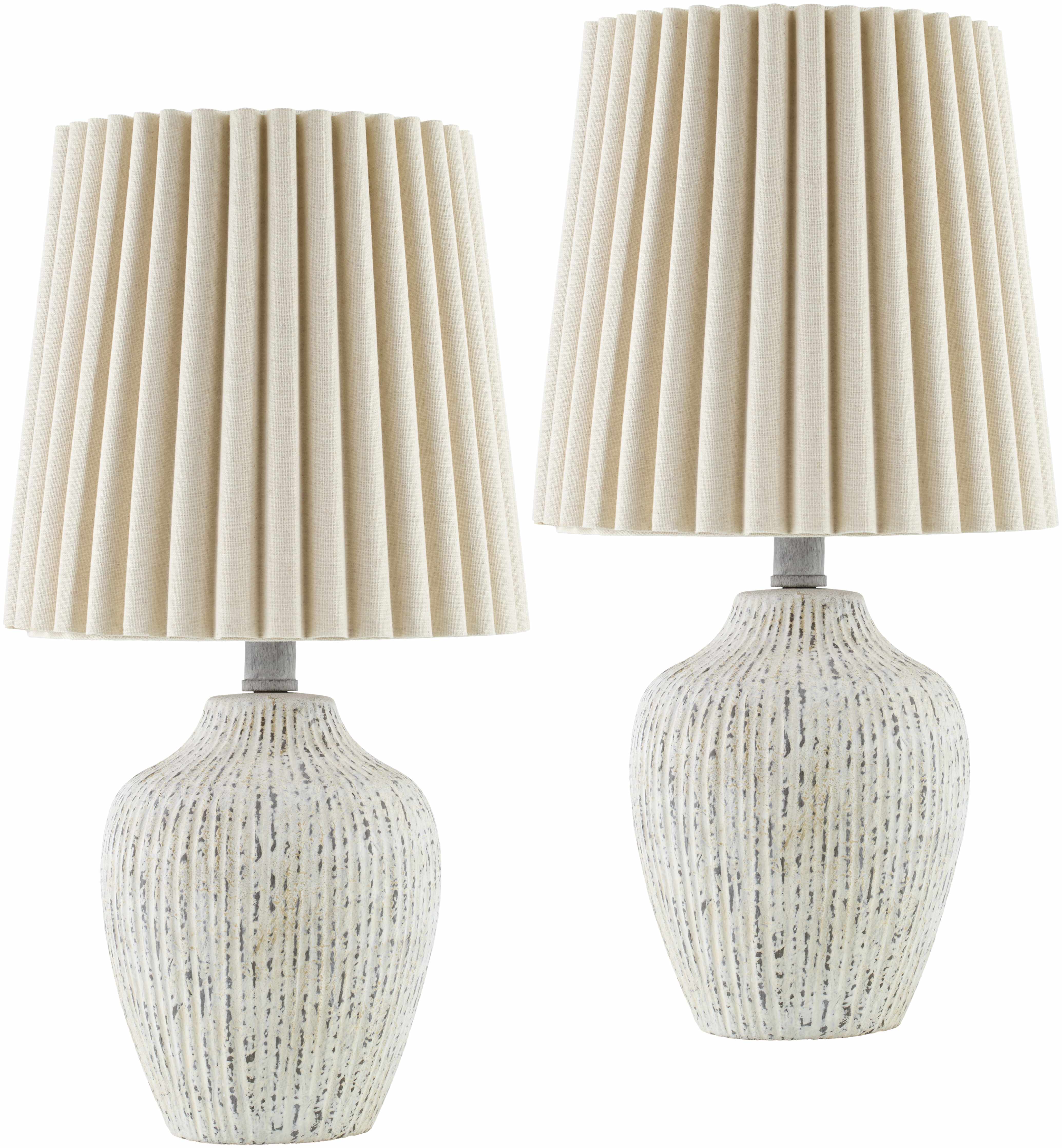 Turluianu Off White Ceramic Table Lamp-1