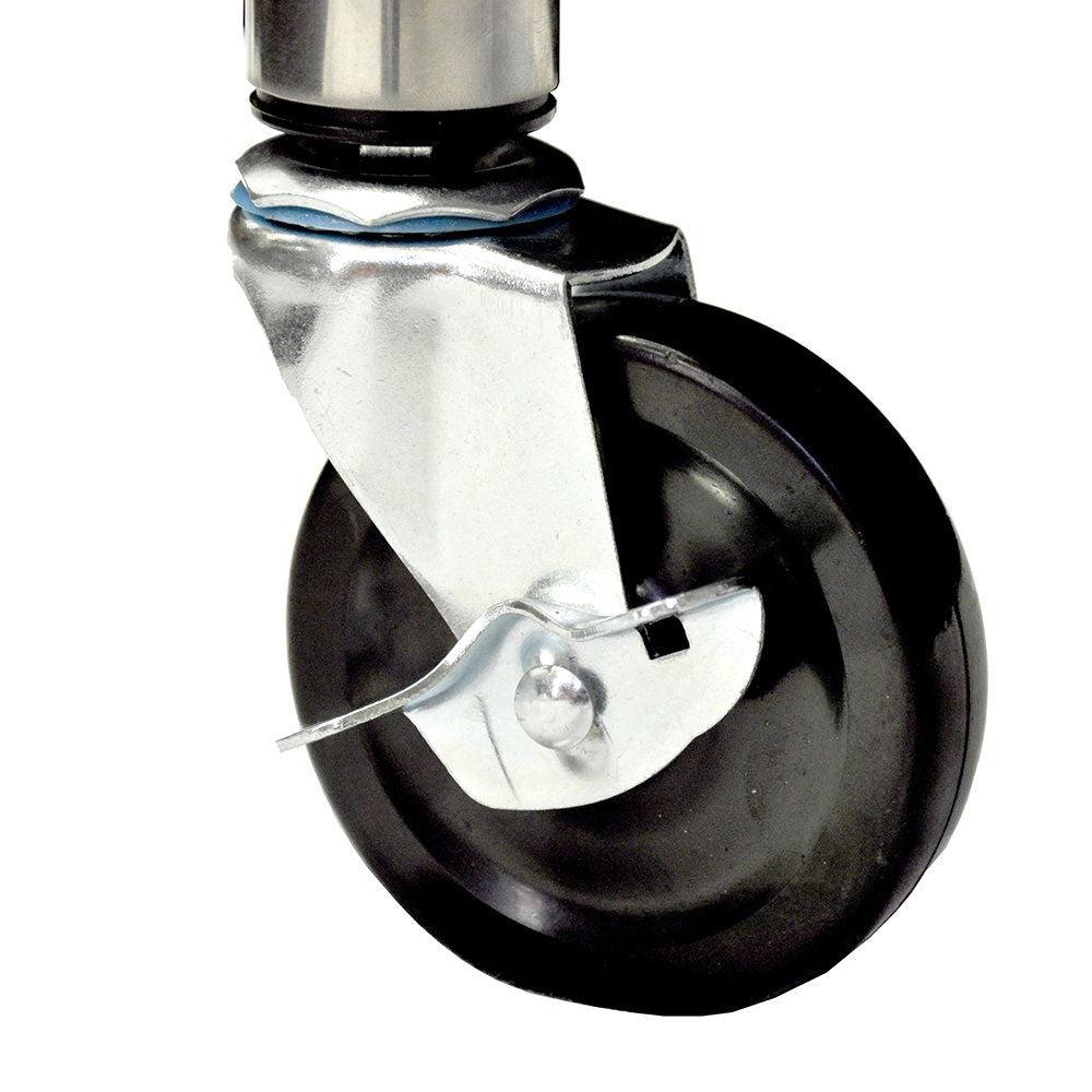 Stainless Steel 2-ft Kitchen Island Cart Prep Table with Casters - PRHOMZ