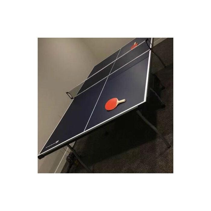 Official Tournament Grade Blue Foldable Indoor Table Tennis Table with Paddles and Balls - PRHOMZ