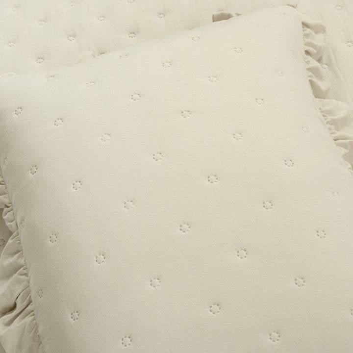 Full/Queen Lightweight Yellow Ruffle Reversible Oversized 3 Piece Quilt Set - PRHOMZ