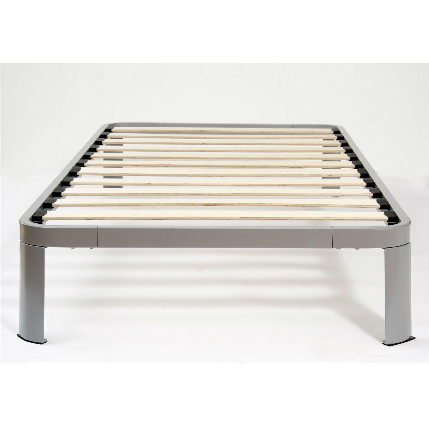 Twin size Luna Metal Platform Bed Frame with Wood Slats - PRHOMZ