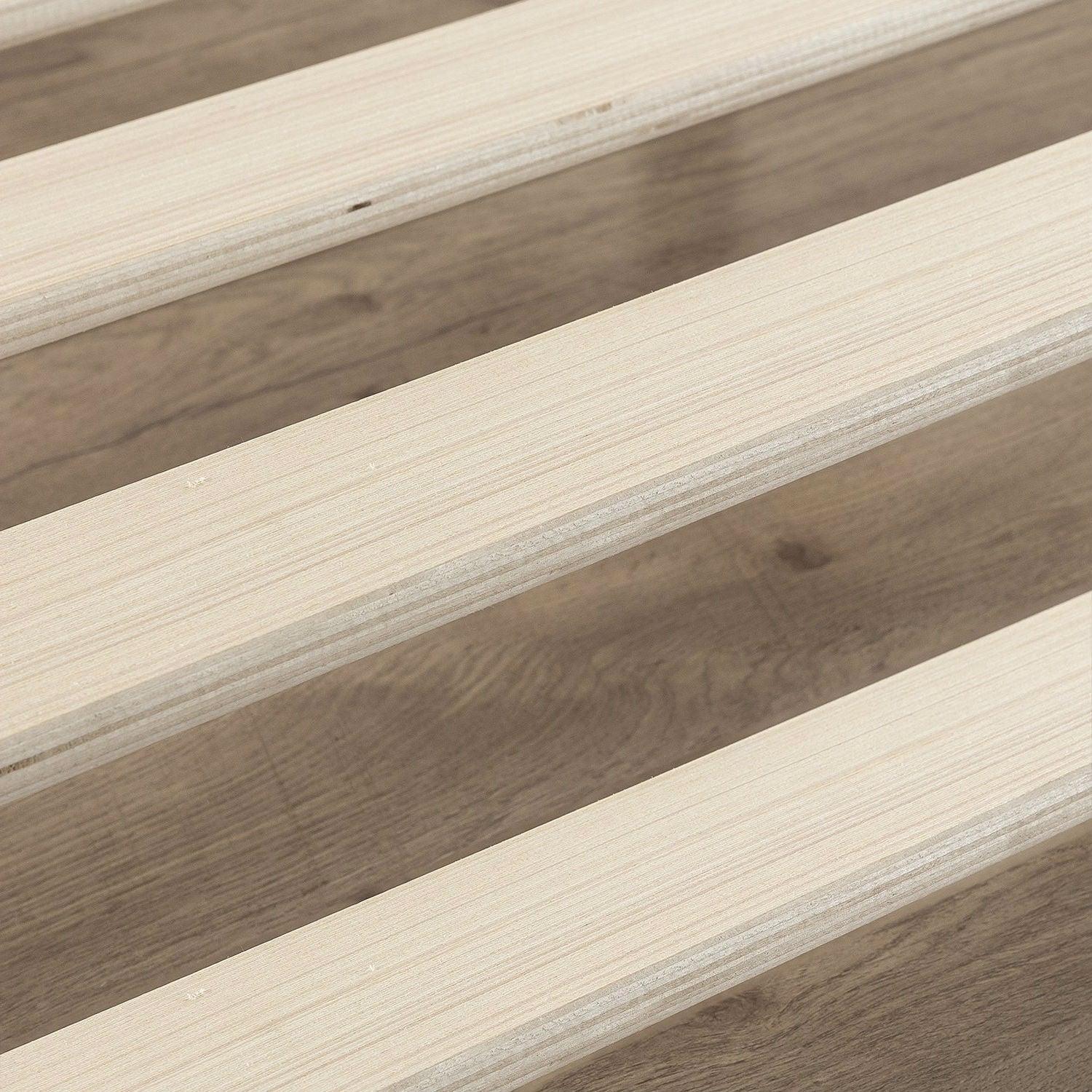 Twin 6-inch Low Profile Platform Bed Frame with Modern Wood Slats Mattress Support System - PRHOMZ