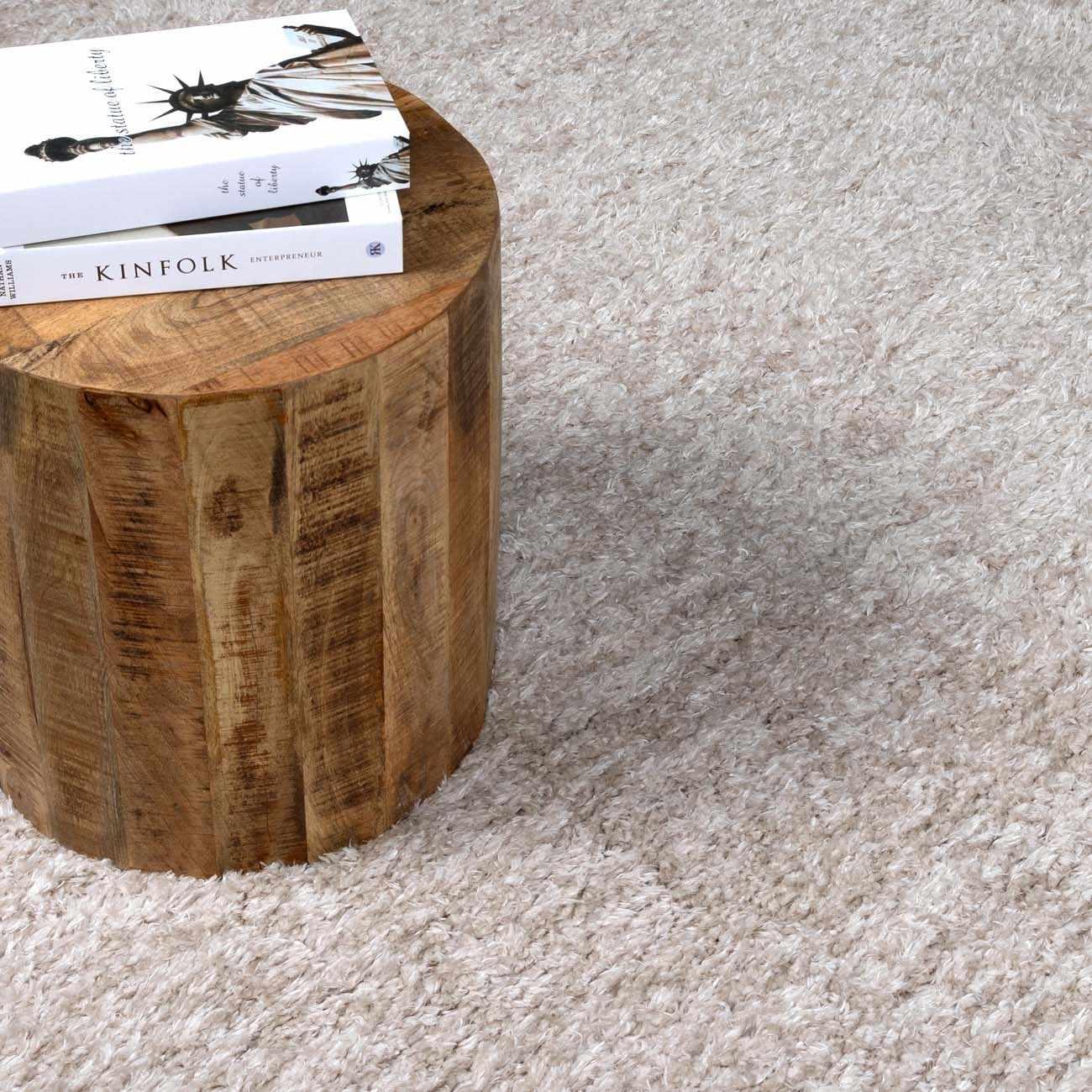 Siari Solid Oatmeal Shag Rug - PRHOMZ