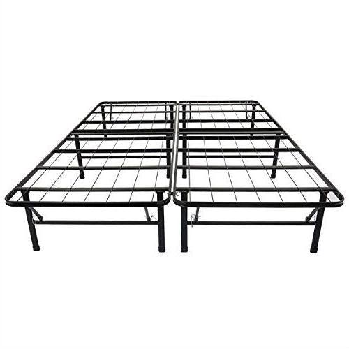 Twin size Black Metal Platform Bed Frame - PRHOMZ