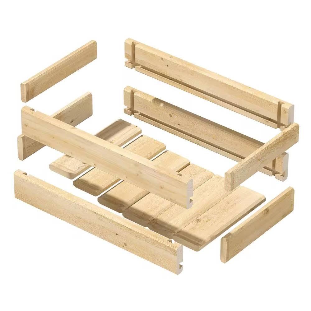 Natural Unfinished Cedar Wood Planter Box 21-inch x 11-inch - Made in USA - PRHOMZ