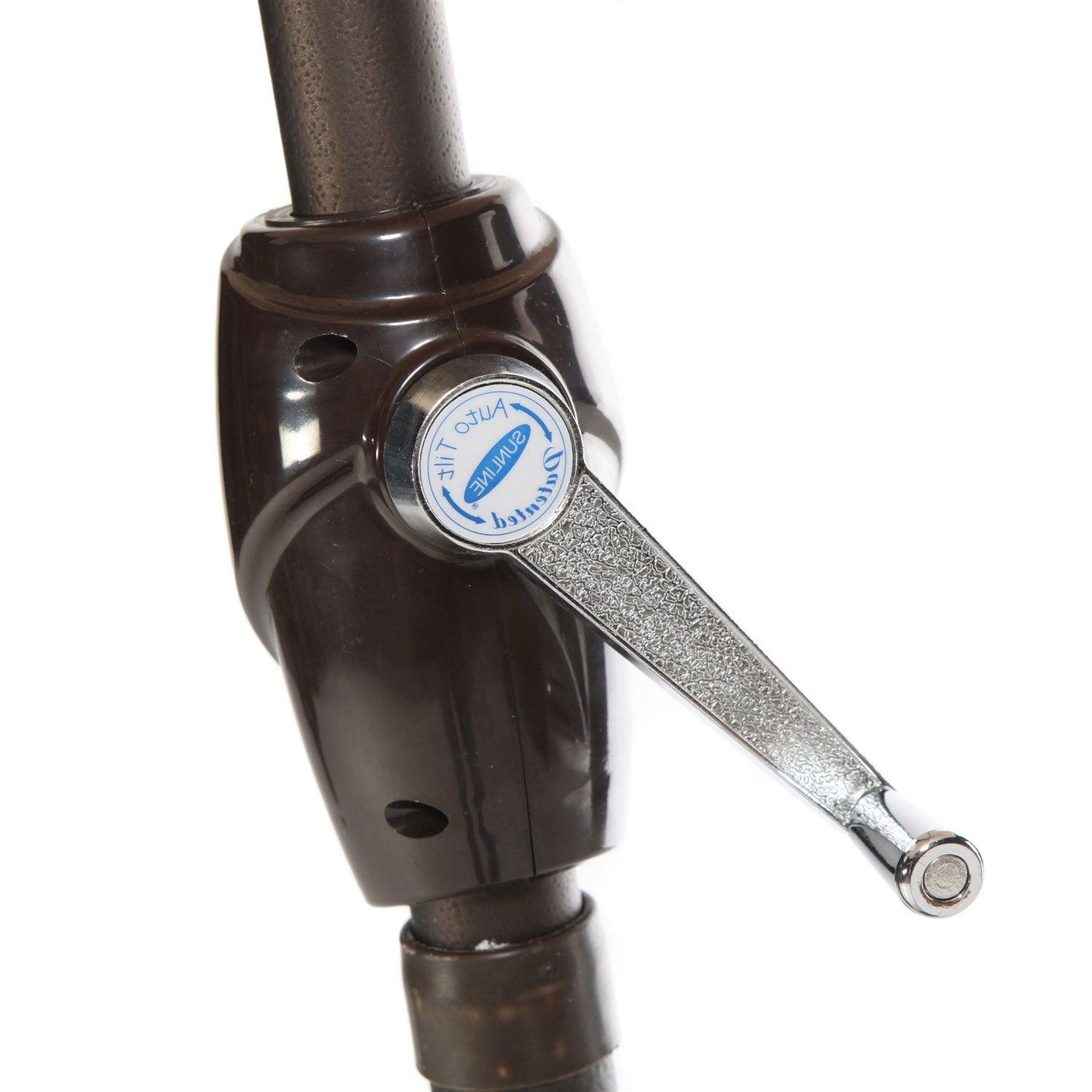 9-Ft Patio Umbrella in Terracotta with Metal Pole and Tilt Mechanism - PRHOMZ