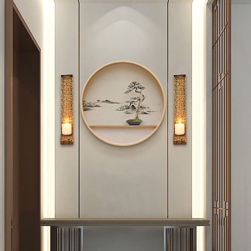 22.5''H Metal Candle Sconces Wall Decor Sconce Candle Holder(Set of 2)-3