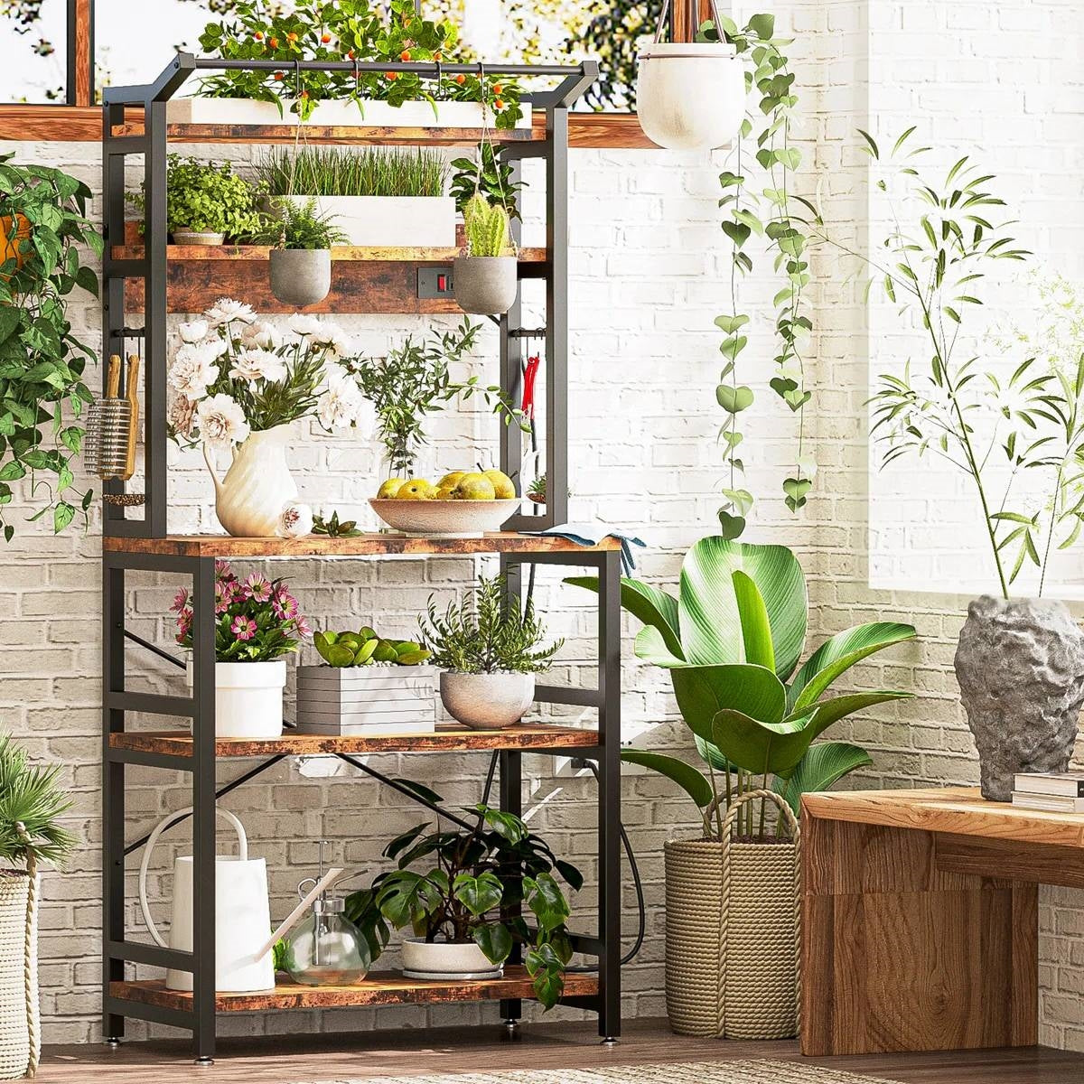 Modern Heavy Duty Baker's Rack Kitchen Living Room Office Shelving Unit-3