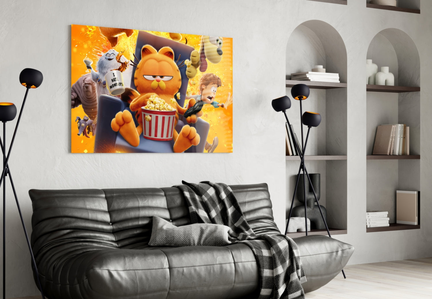 Lazy Day Orange Tabby Cat Glass Wall Art || Designer Collection