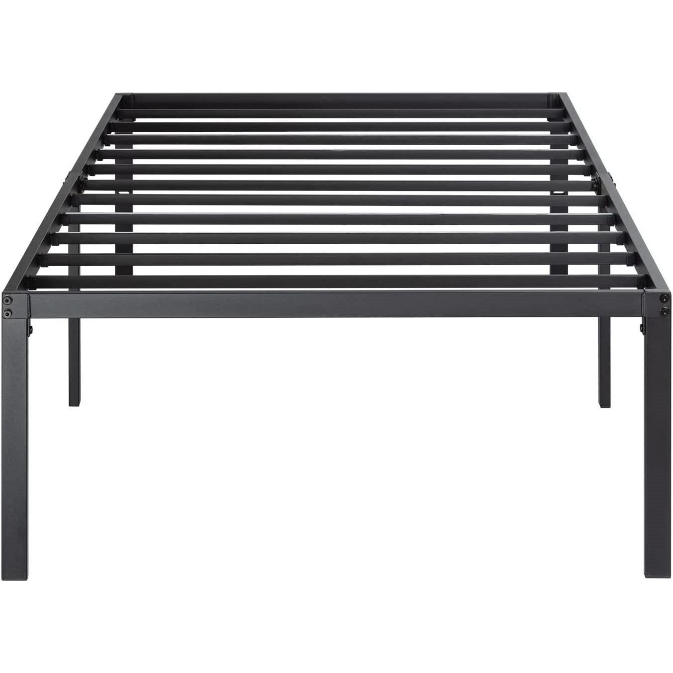Twin 18-inch High Metal Platform Bed Frame with Under-bed Storage Space - PRHOMZ