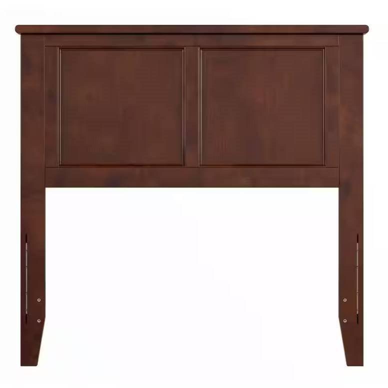 Twin size Traditional Style Headboard in Walnut Wood Finish - PRHOMZ