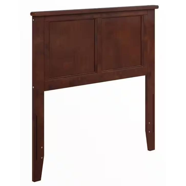 Twin size Traditional Style Headboard in Walnut Wood Finish - PRHOMZ