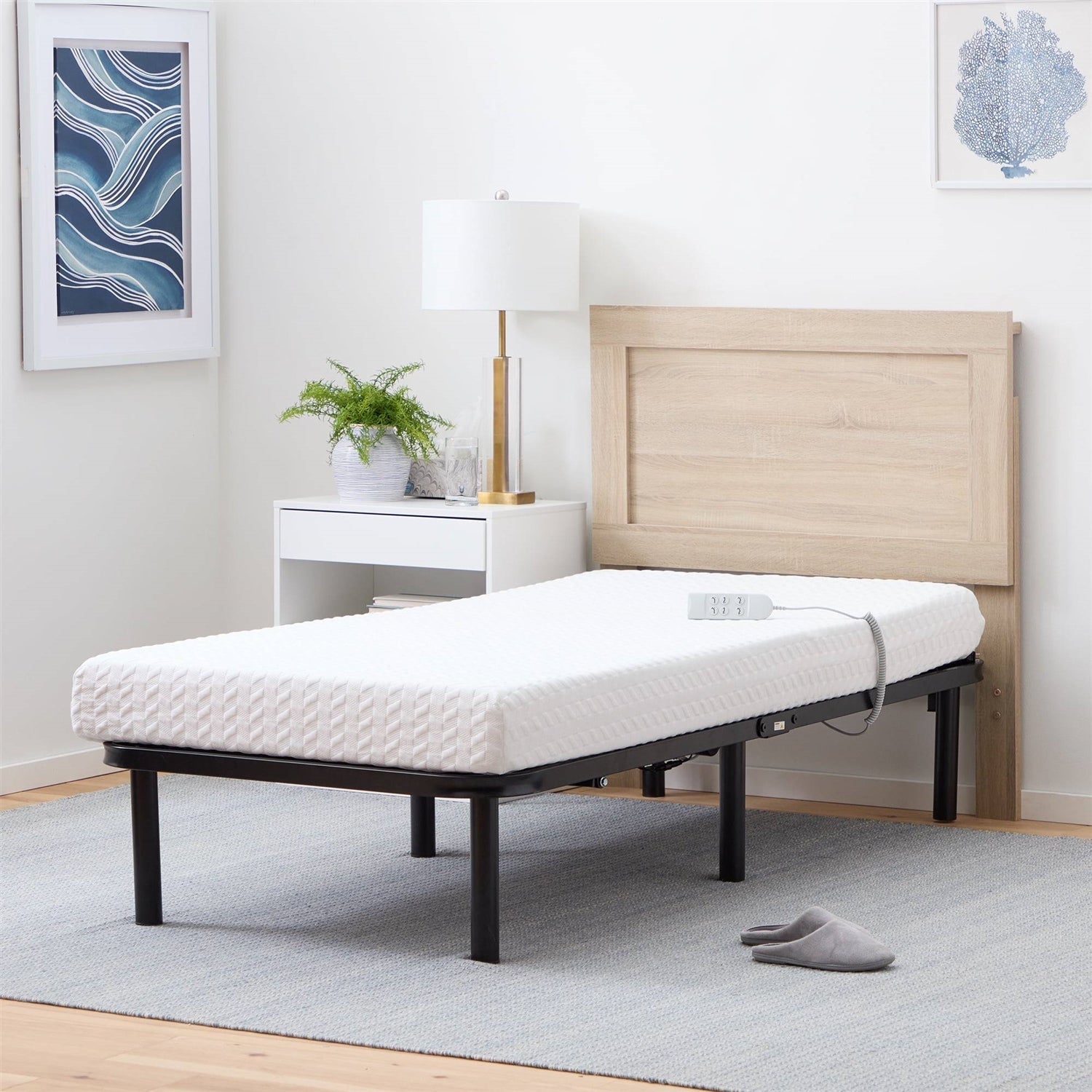 Twin XL Remote Remote Controlled Steel Adjustable Bed-3