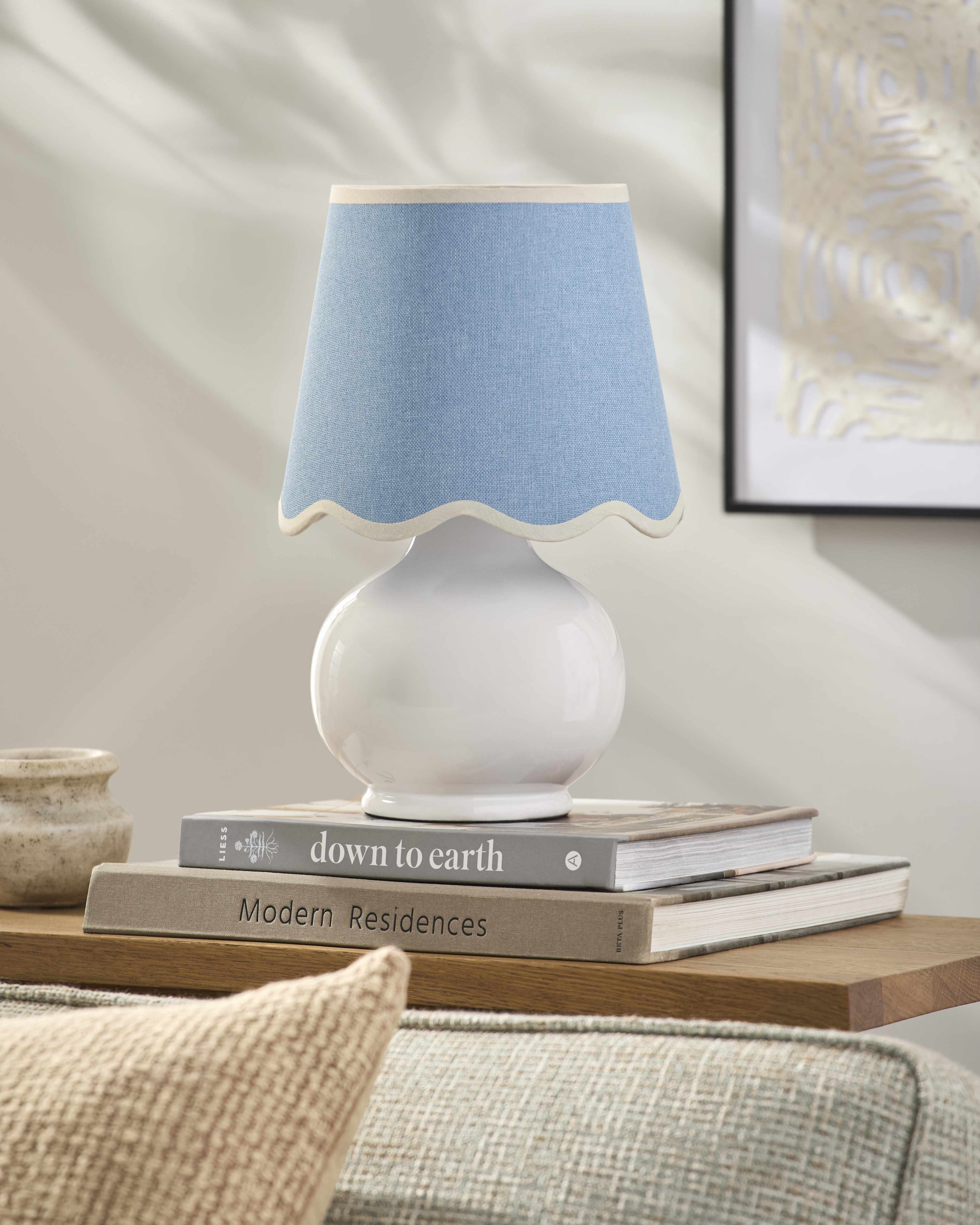 Theisseil Blue Shade Table Lamp-0