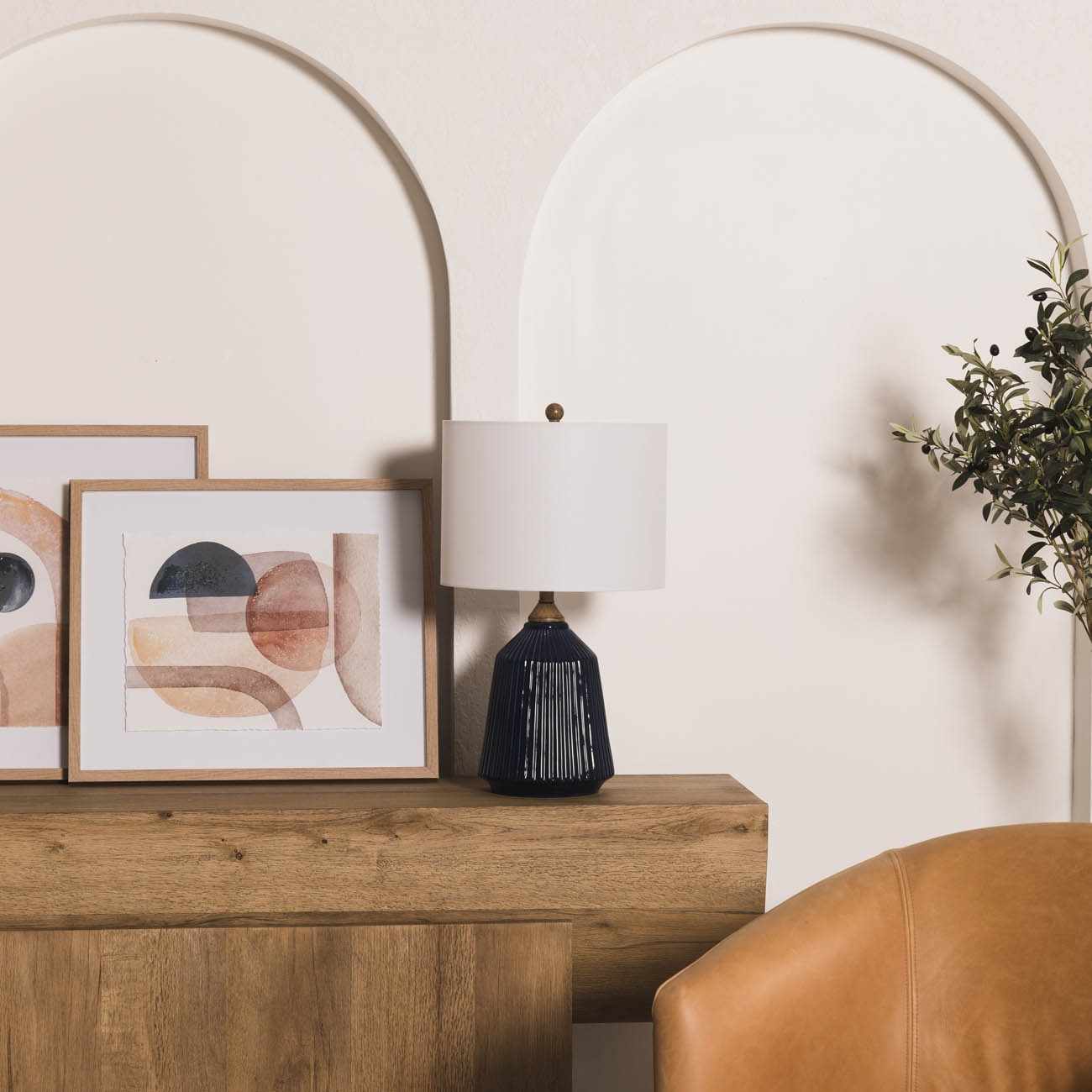 Tramutola Blue Contemporary Table Lamp-4