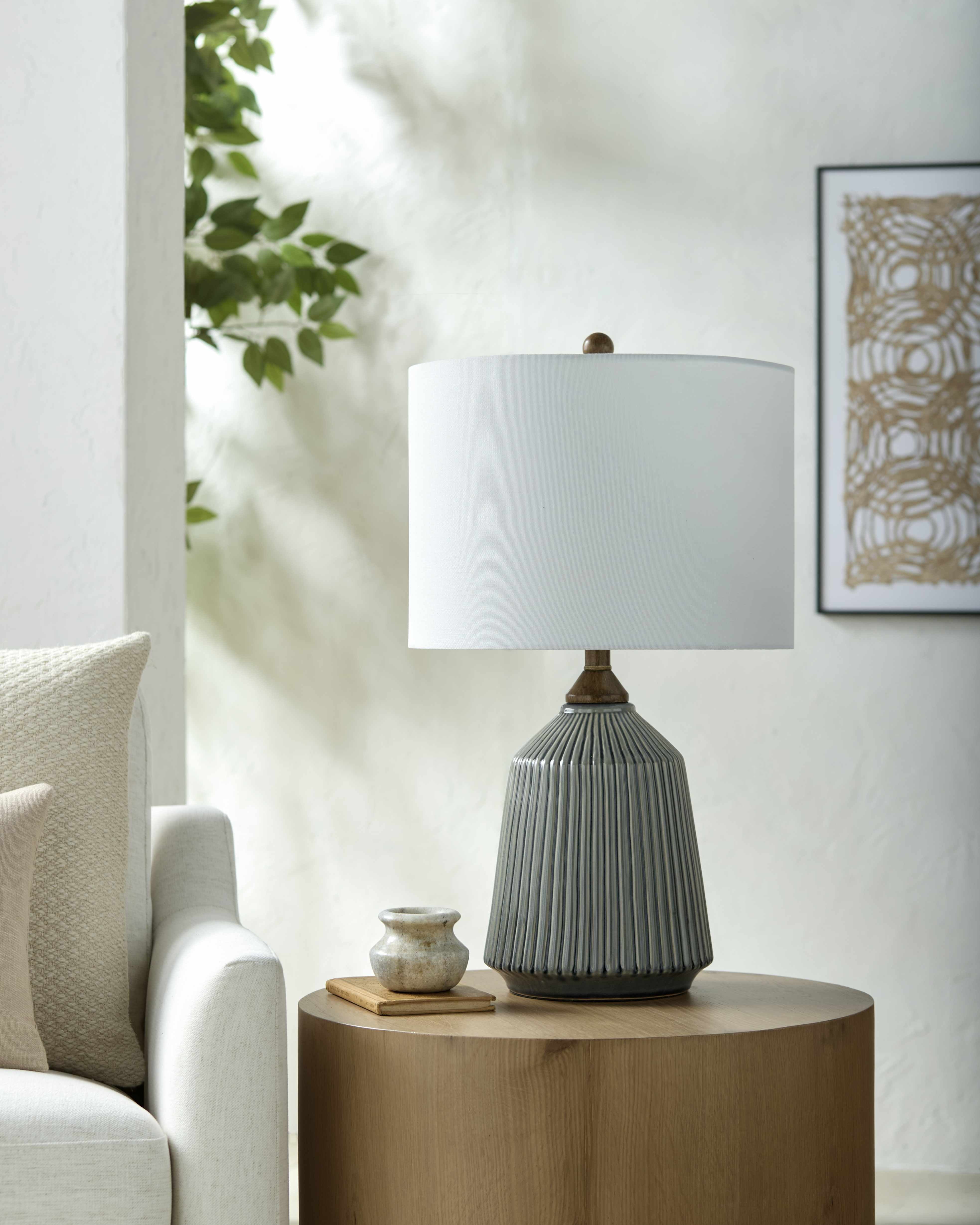 Tramutola Gray Table Lamp-1