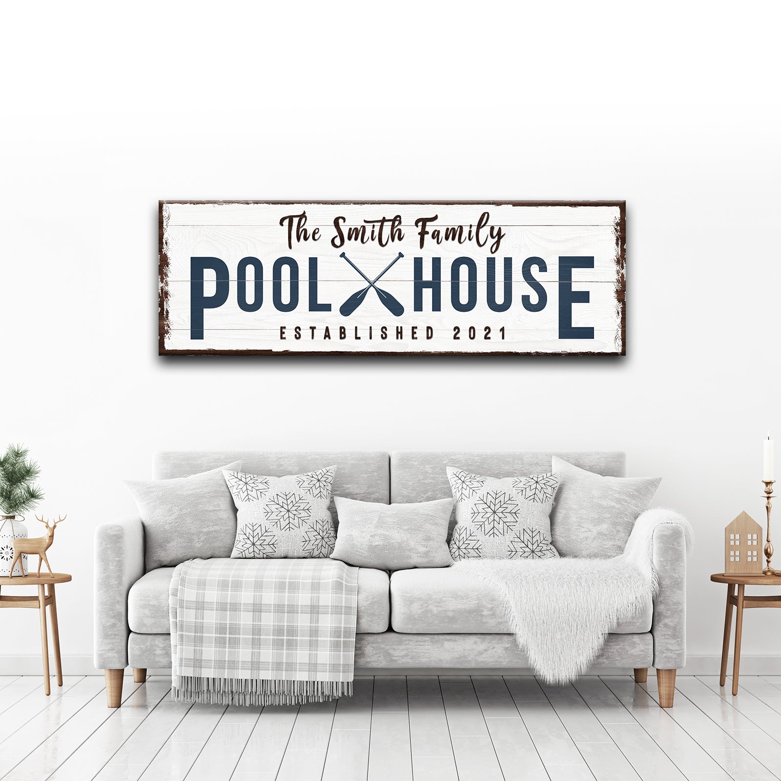 Family Pool House Sign