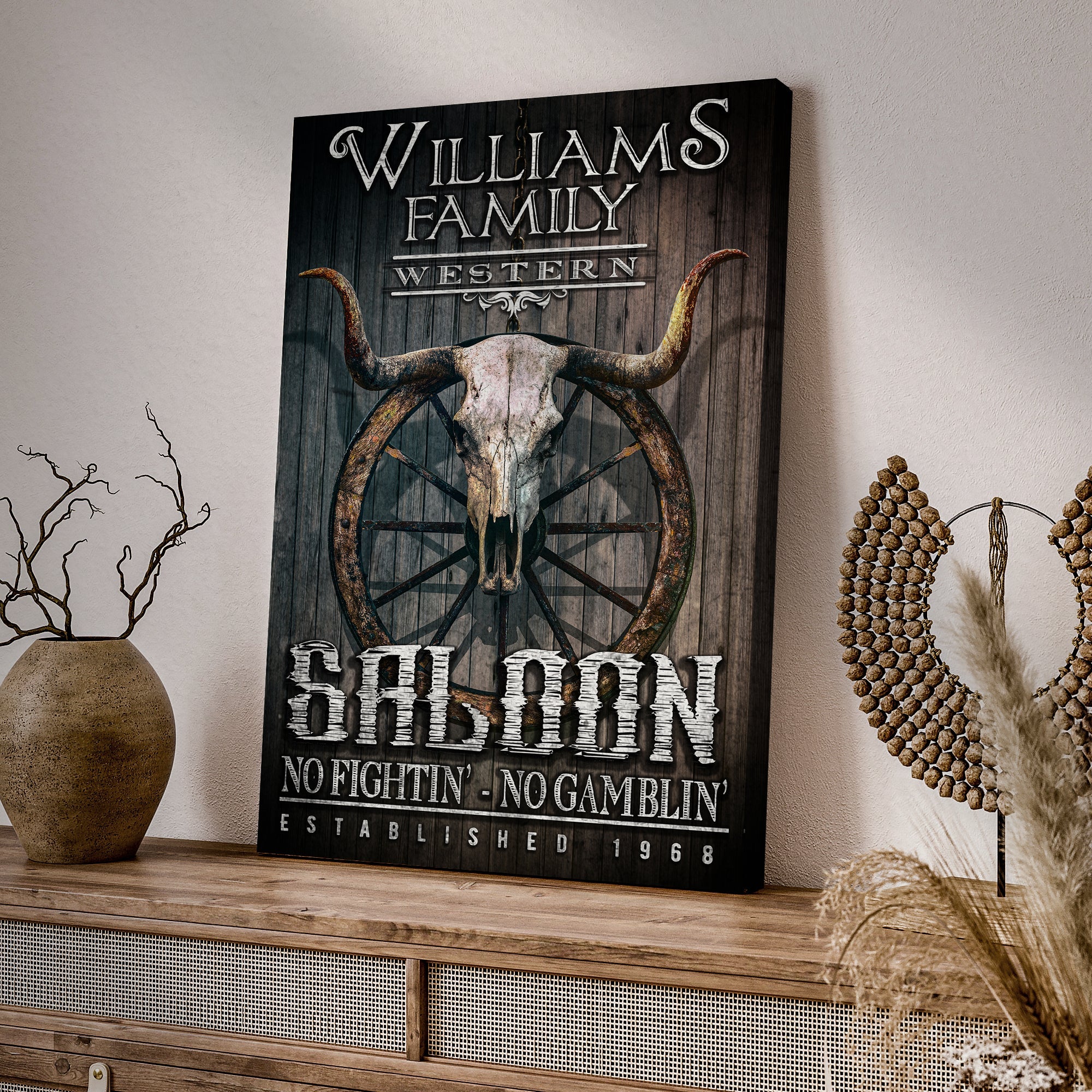 Western Cowboy Saloon Sign