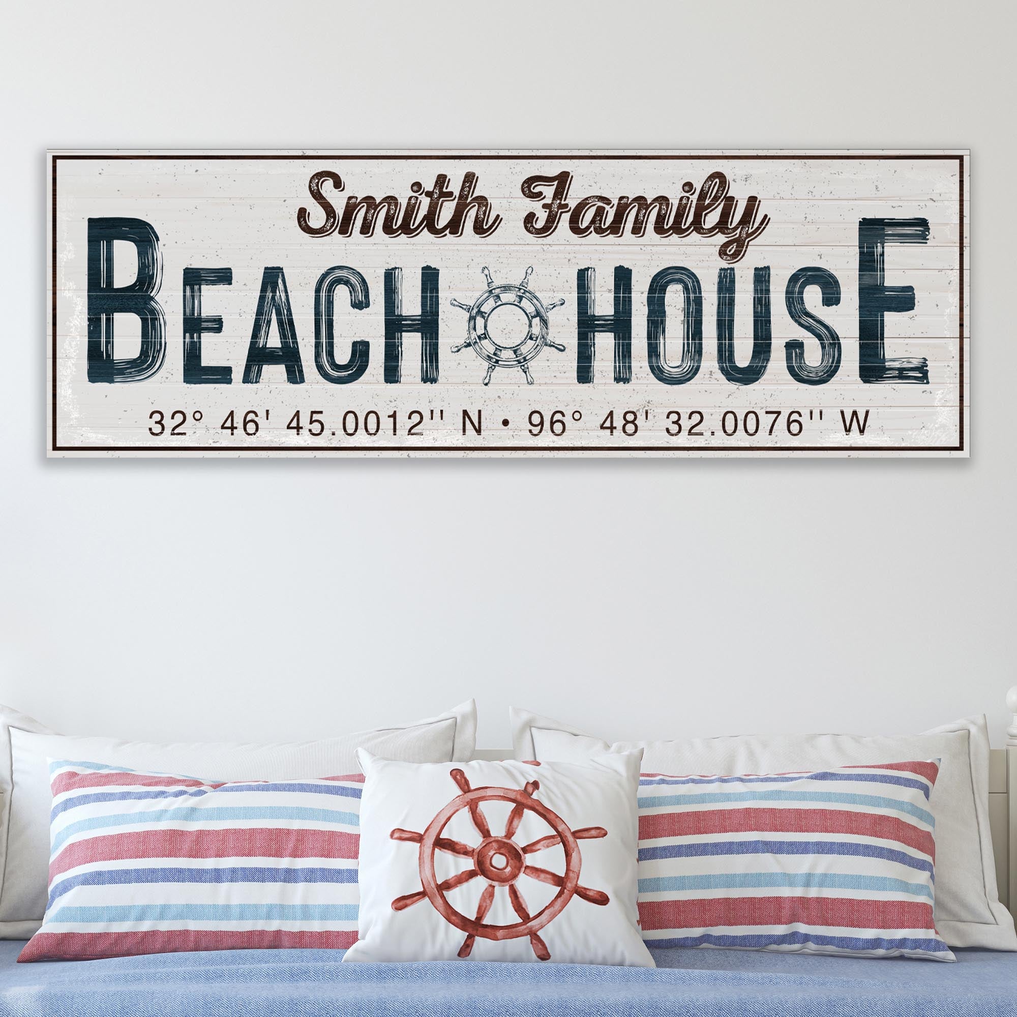 Family Beach House Sign V
