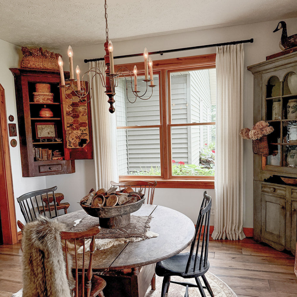 Teagan Subtle Floral Textured Linen Curtains