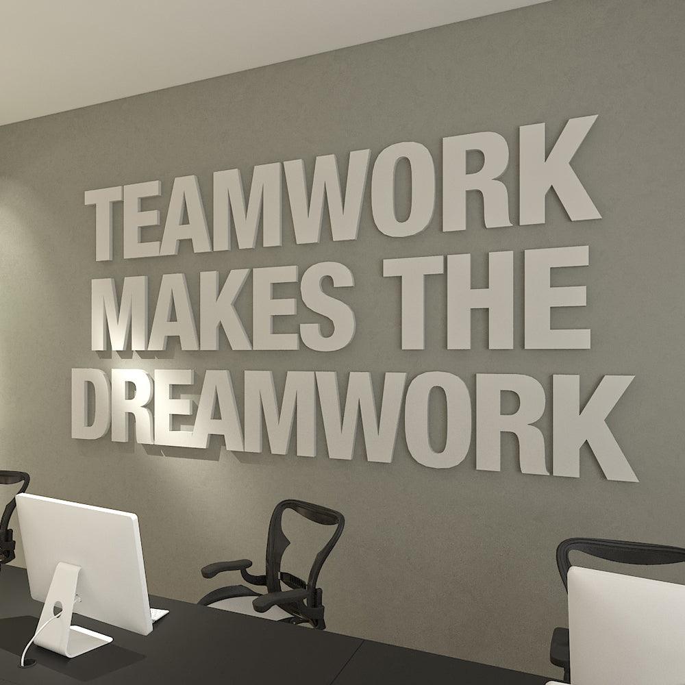Teamwork Makes The Dreamwork - 3D Office Wall Decor - PRHOMZ