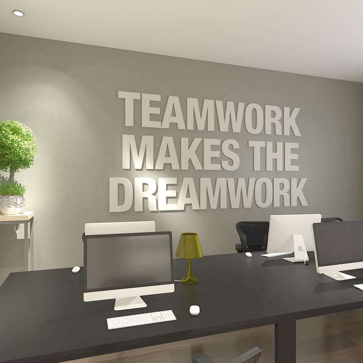 Teamwork Makes The Dreamwork - 3D Office Wall Decor - PRHOMZ