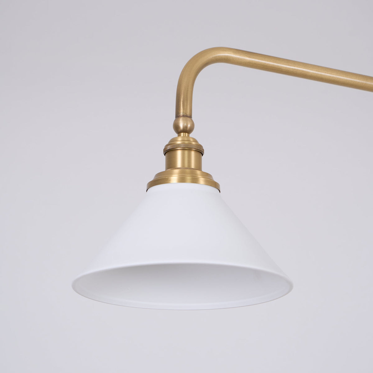 Brass Two-Head Pendant Light with Ceramic Shades | Kitchen Island Fixture