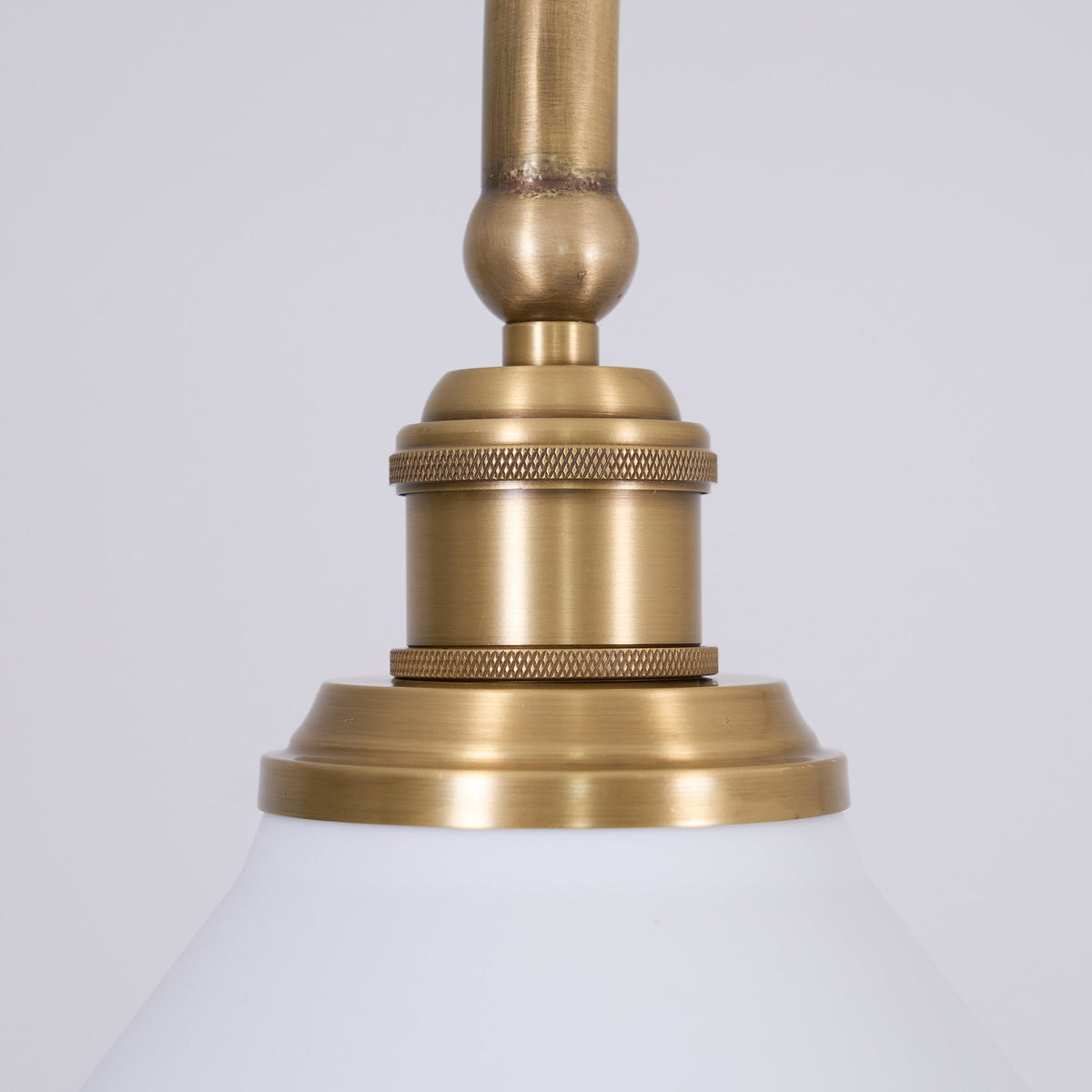 Brass Two-Head Pendant Light with Ceramic Shades | Kitchen Island Fixture