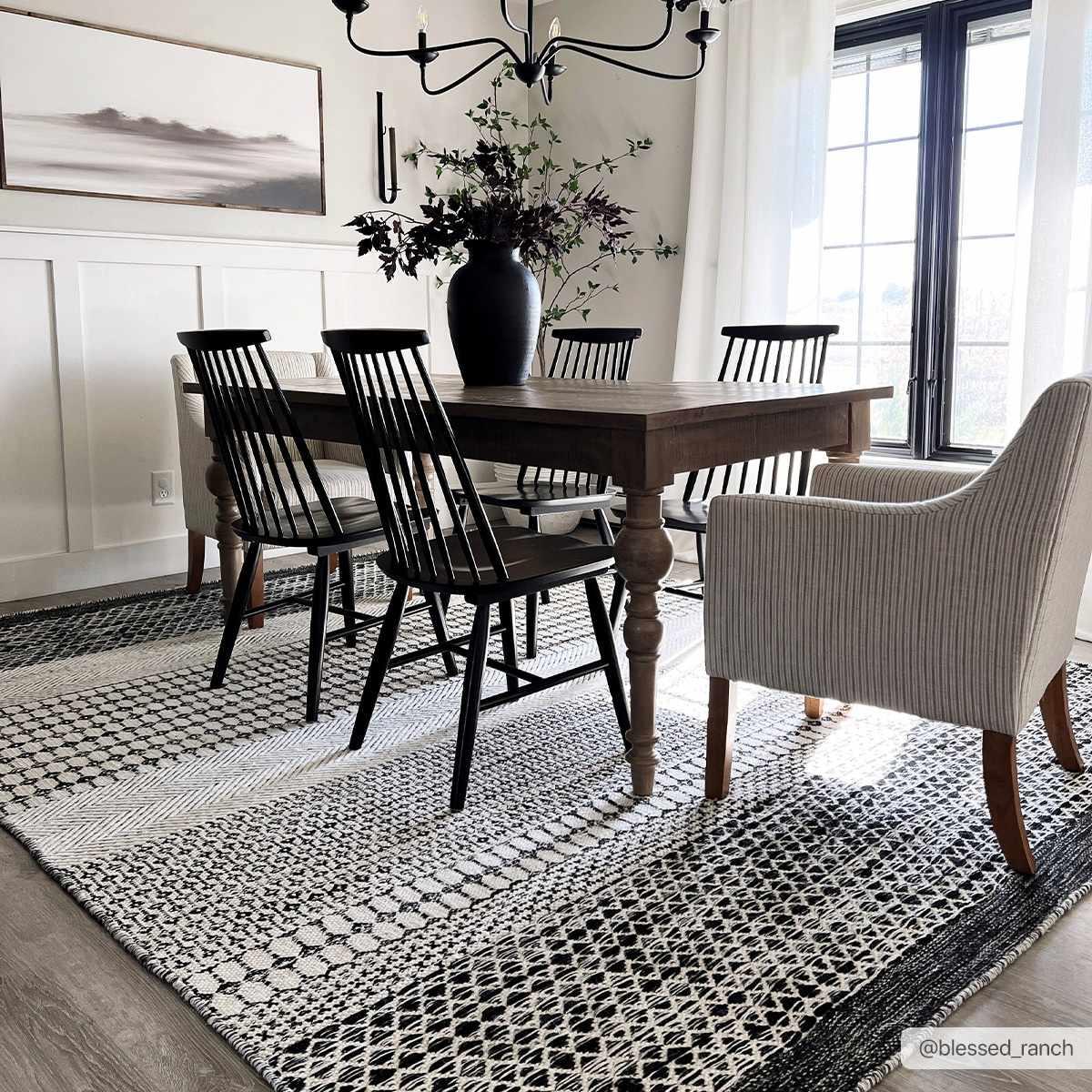 Tideswell Scandi Boho Wool Carpet - PRHOMZ