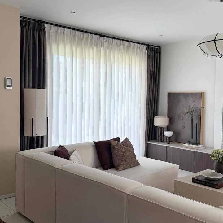 Toby Linen Texture 100% Blackout Curtains