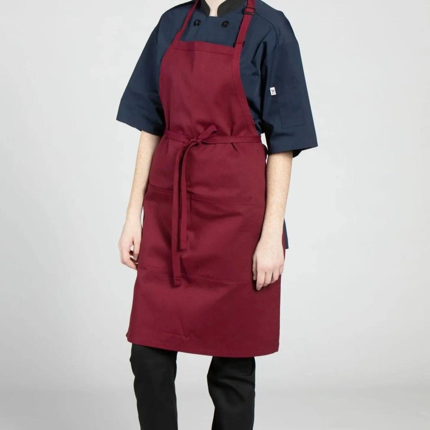Twill Cotton Blend Adjustable Butcher Aprons 2 PK - PRHOMZ