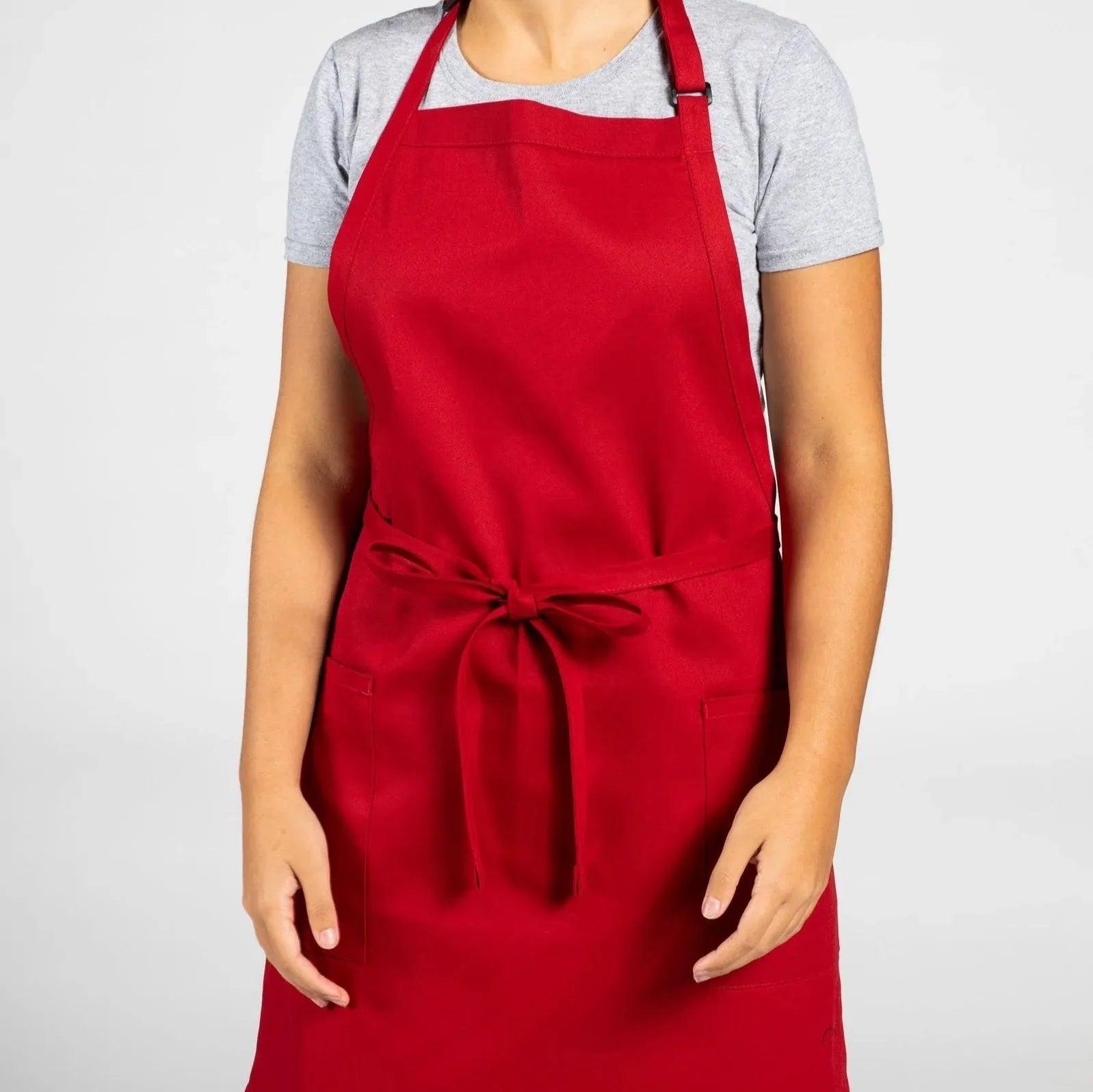 Twill Cotton Blend Adjustable Butcher Aprons 2 PK - PRHOMZ