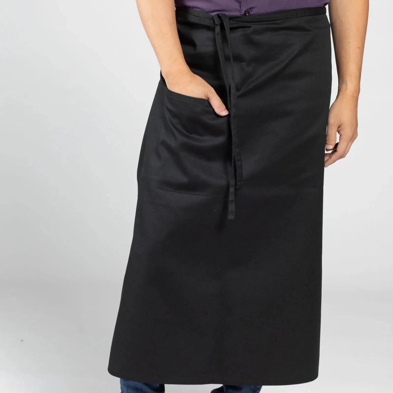 Twill Cotton Blend Full Bistro Aprons with one Pocket 2 PK - PRHOMZ