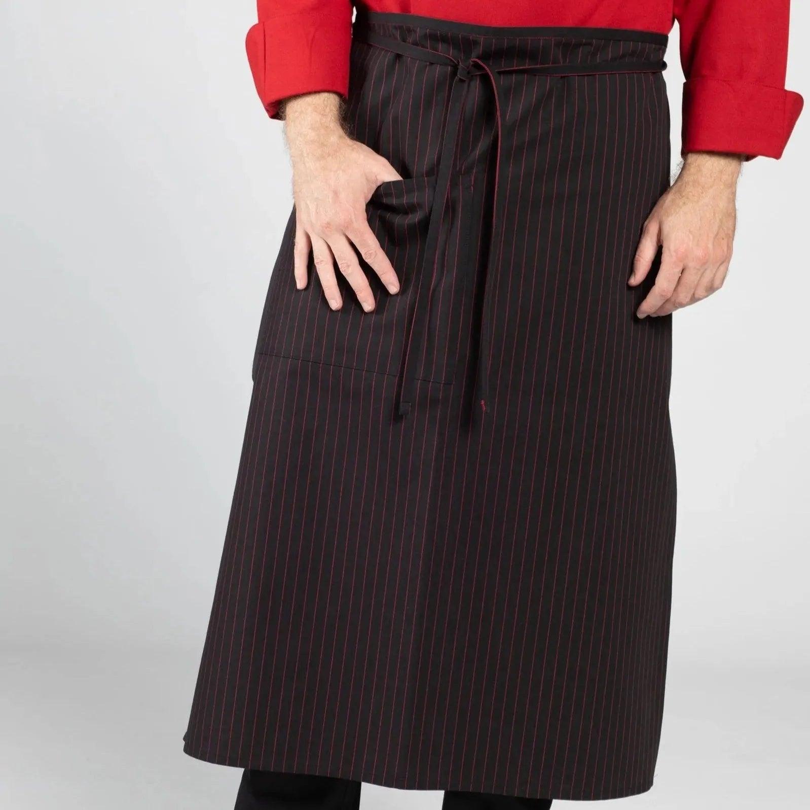 Twill Cotton Blend Full Bistro Aprons with one Pocket 2 PK - PRHOMZ