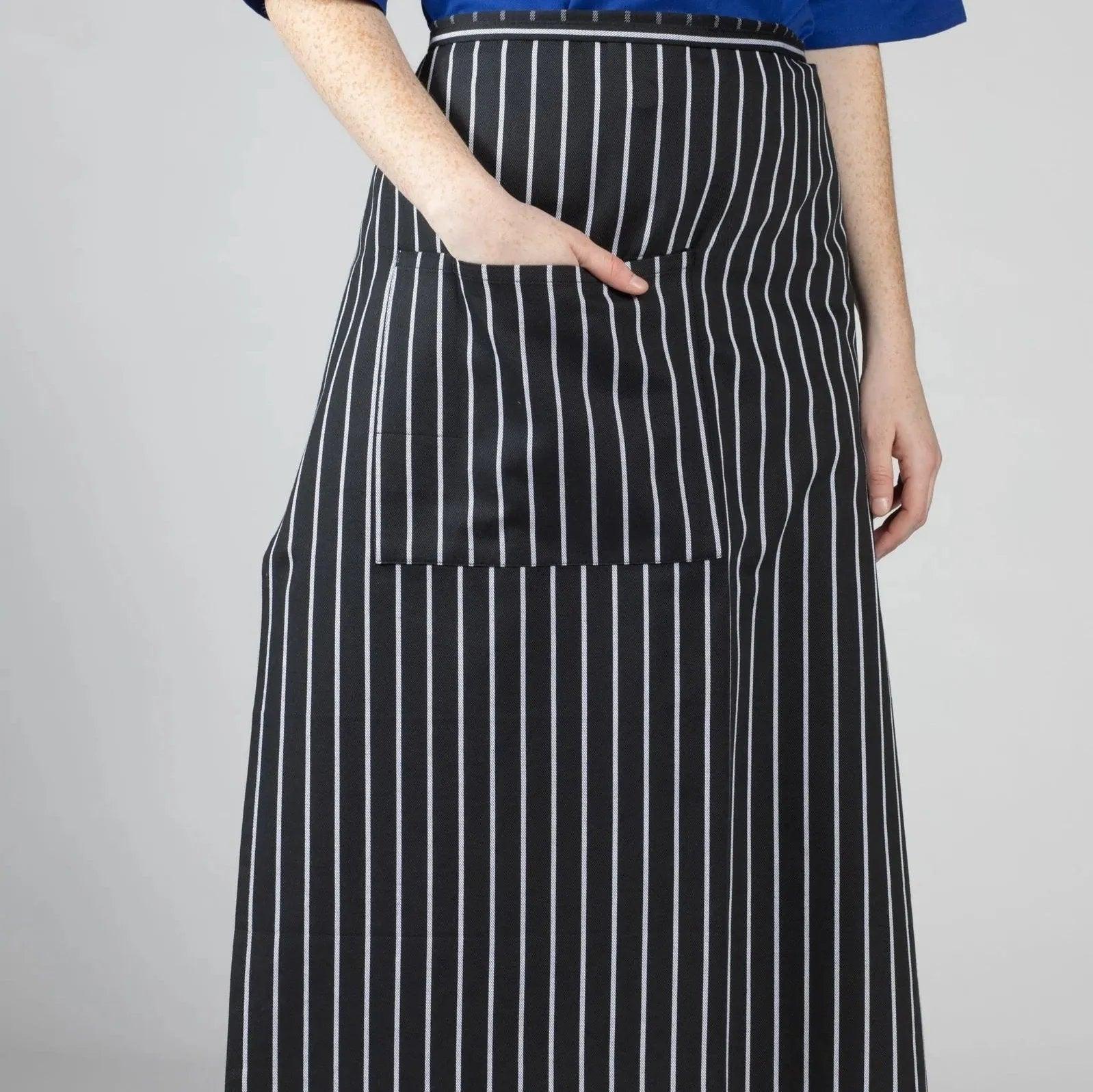 Twill Cotton Blend Full Bistro Aprons with one Pocket 2 PK - PRHOMZ