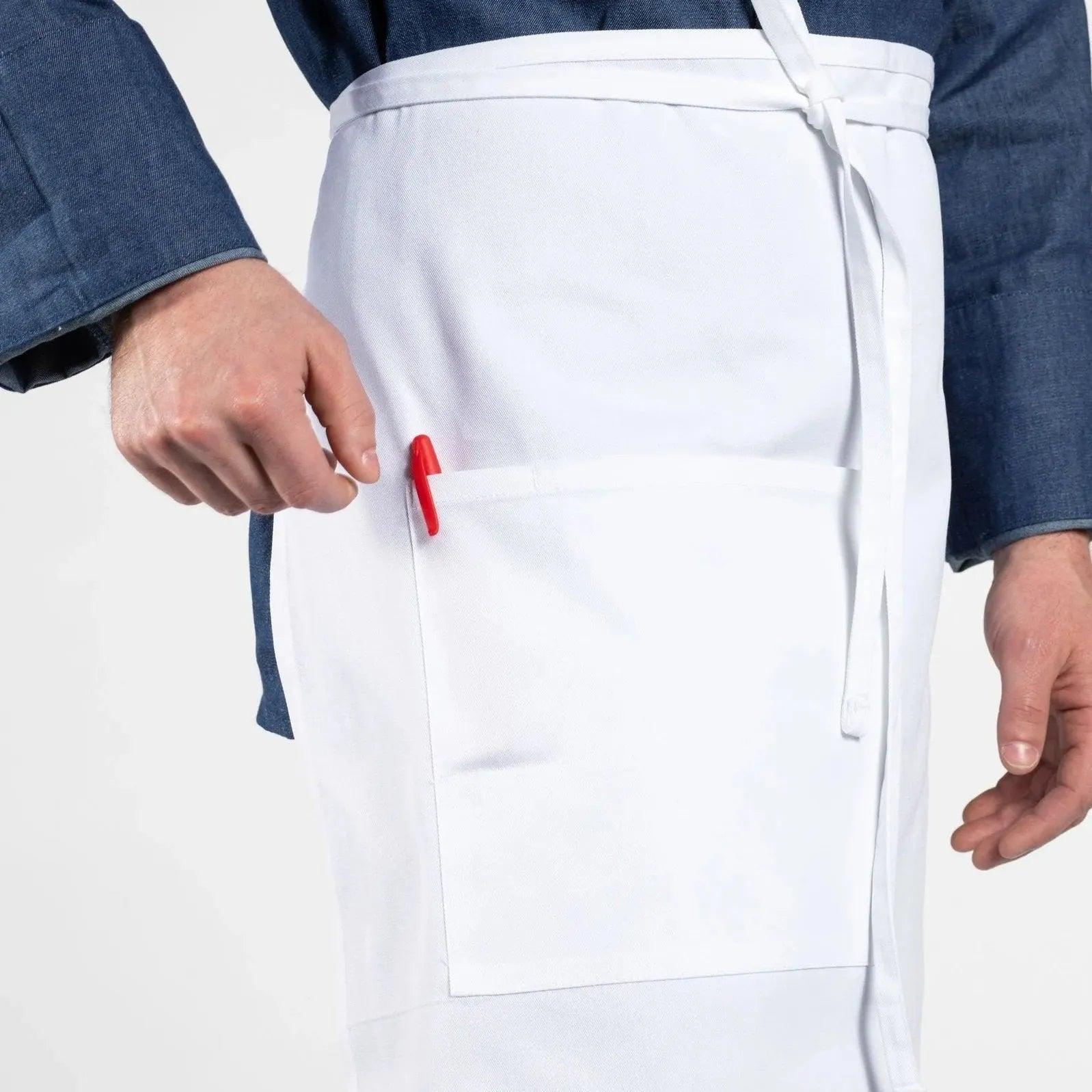 Twill Cotton Blend Full Bistro Aprons with one Pocket 2 PK - PRHOMZ