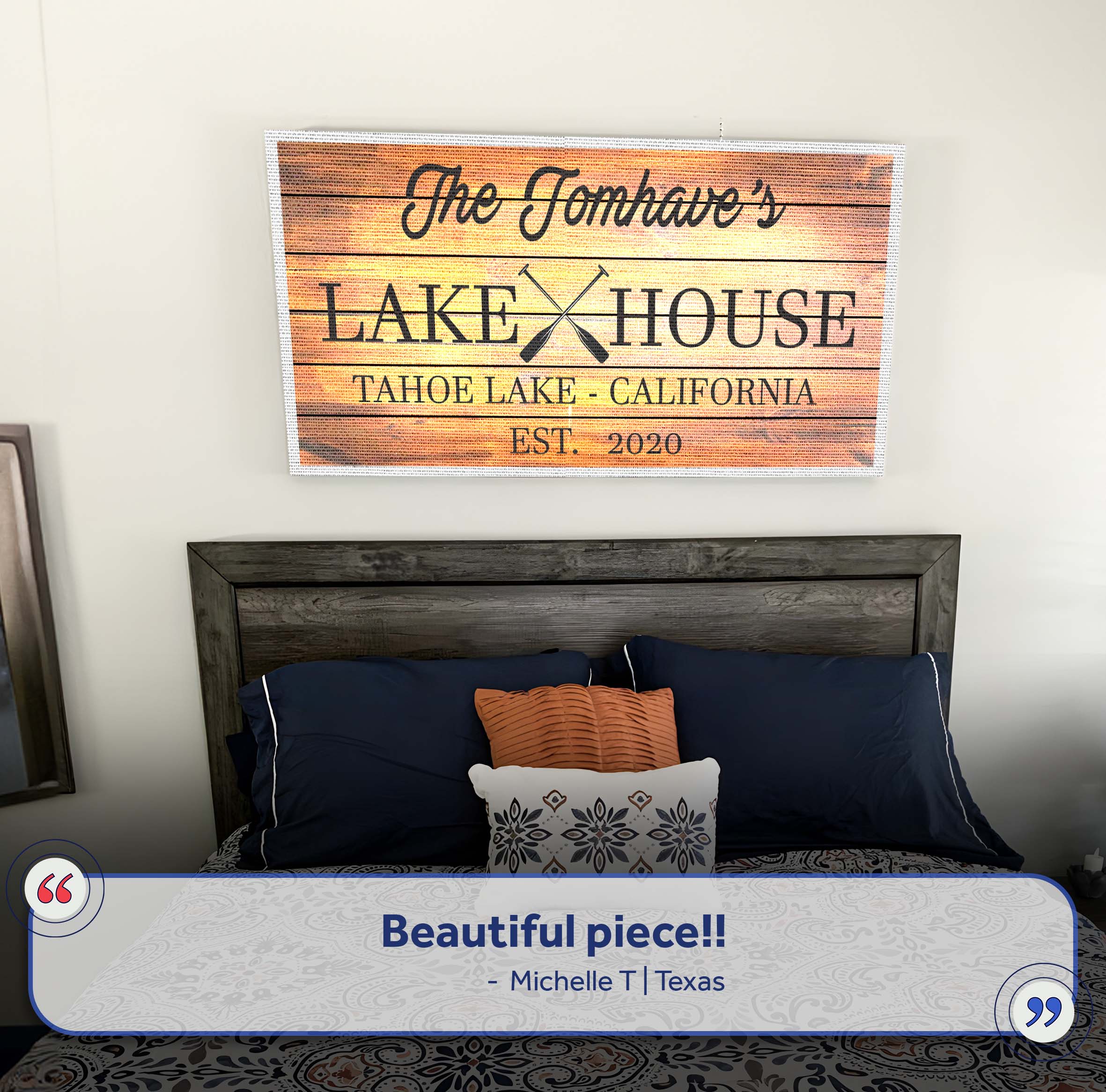 Family Lake House Paddle Sign III